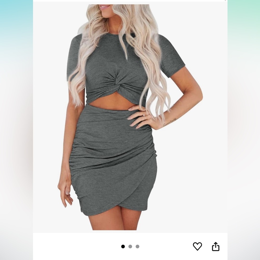 Amazon gray cutout dress